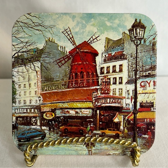 Vintage Paris Drink Coasters. Set of 6. Eiffel Tower, Arc de Triomphe,Montmartre - Picture 5 of 9